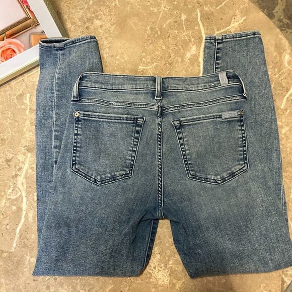 7 For All Mankind Women's MID RISE ANKLE SKINNY Jeans 27/4 - Picture 12 of 13